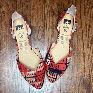 BC + Della Slip On Flats Red Handmade Africa NWOT